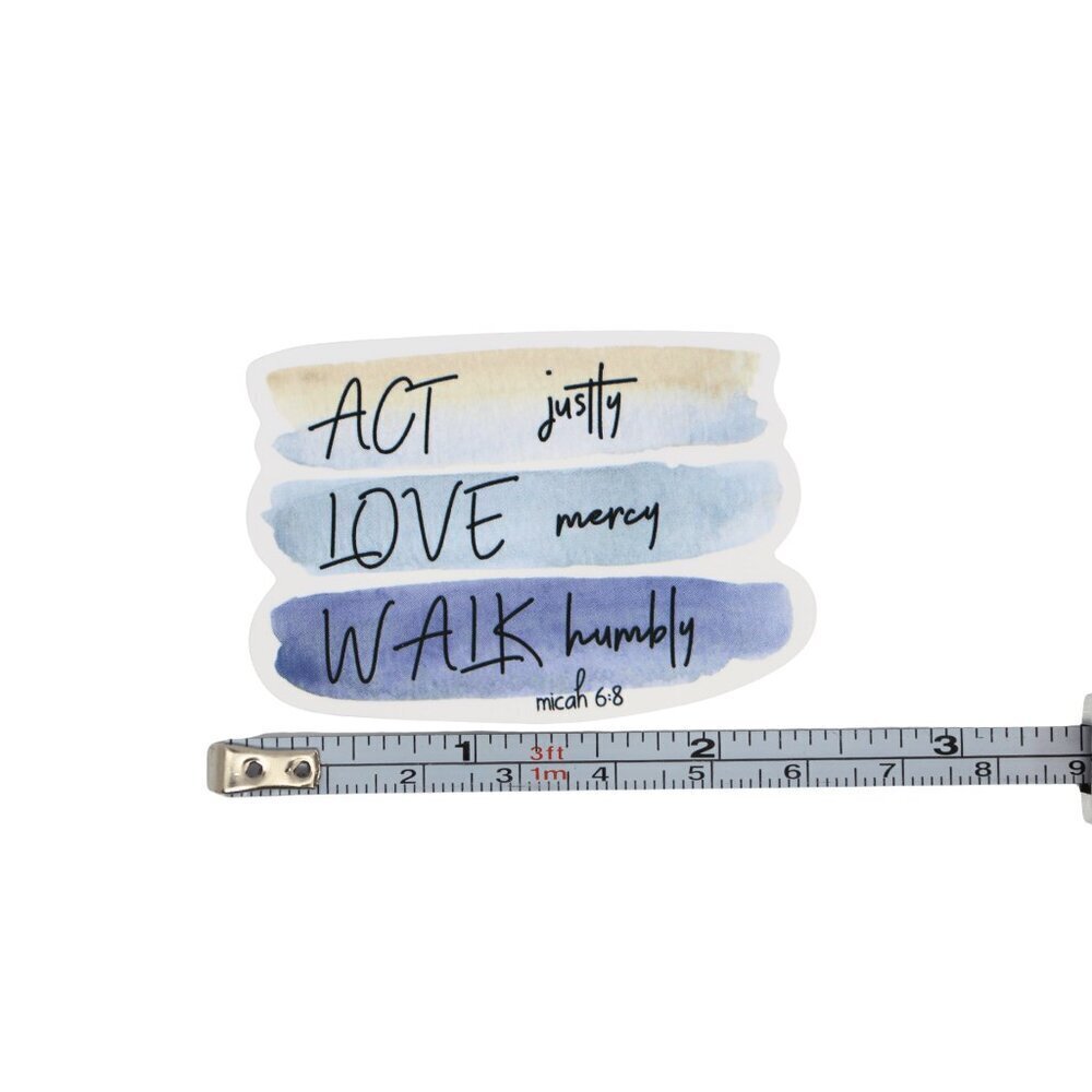 Sticker Bundles 12x$6 Religious Christian Bible Verse Micah 6:8 - Picture 3 of 3